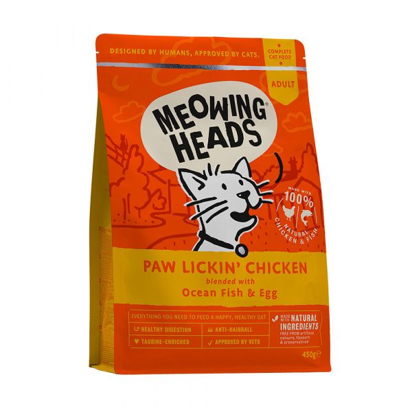 Meowing Heads Для Взрослых кошек с Курицей и рисом "Куриное наслаждение" (Paw Lickin’ Chicken)