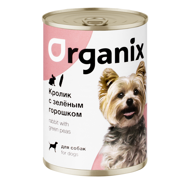 Organix Кролик с Зеленым горошком ж. банка 400гр