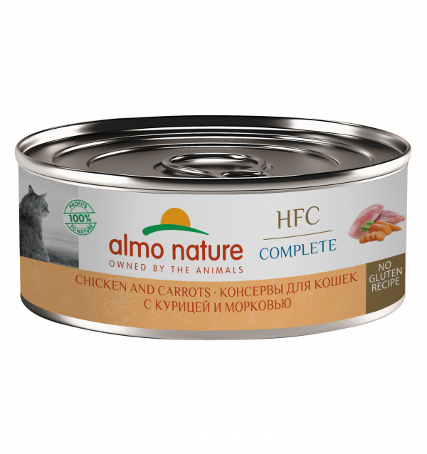 Almo Nature HFC Natural Chicken and Carrots Курица и Морковь для кошек и котят