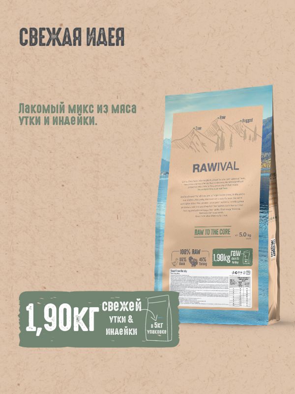 RAWIVAL Finest from the Sky Утка и Индейка для стерилизованных кошек